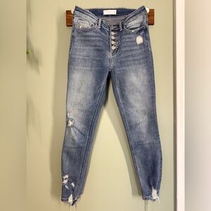 VERVET high rise distressed skinny jeans. Size 27.